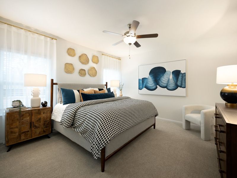Furnished interior in a model home at Colony at Cole Springs - Arbor Collection in Buda (Image 8). Furnished interior in a model home at Colony at Cole Springs - Arbor Collection in Buda (Image 8).