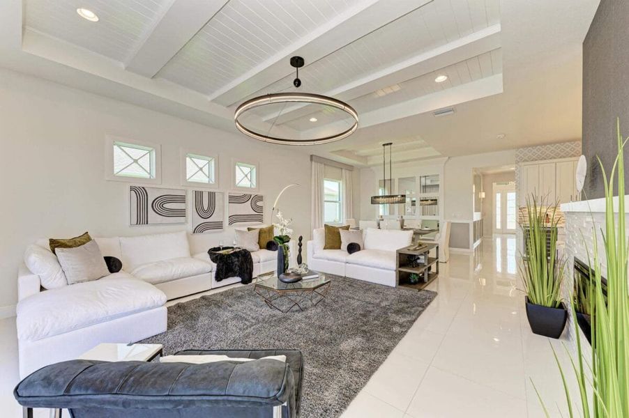 Furnished interior in a model home at The Willows in Parrish (Image 84).