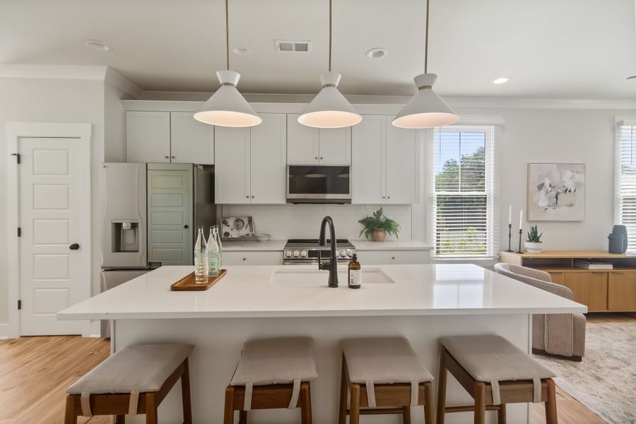 Furnished interior in a model home at Hawthorne Summit in Greenville (Image 7).