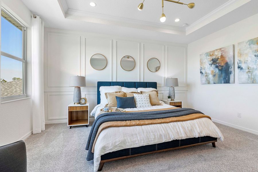 Furnished interior in a model home at The Sanctuary – Coastal Collection in Punta Gorda (Image 22).