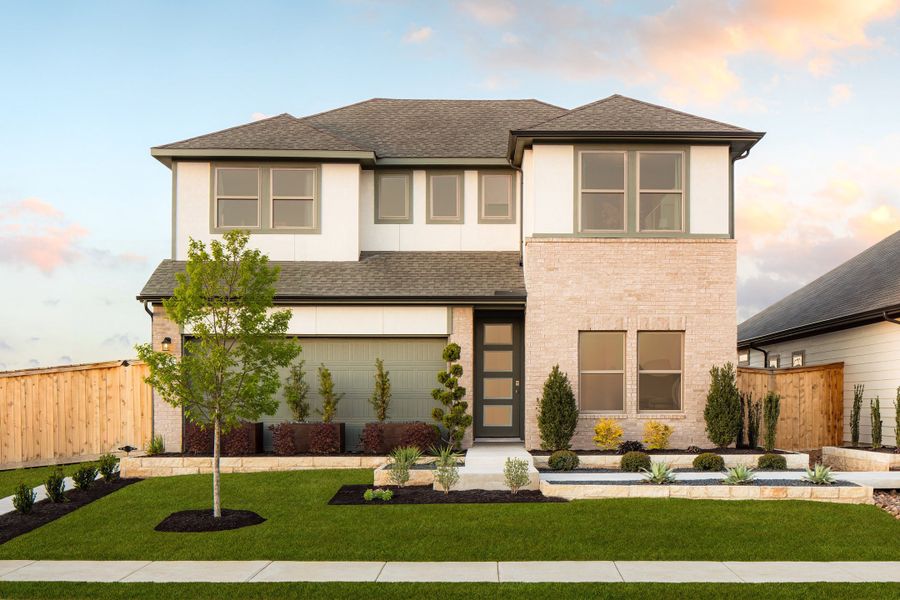 Front exterior of a home in the Briarwood community, located in Elgin, TX (Image 5).