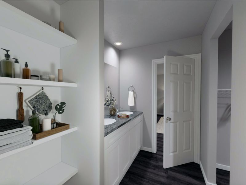 Furnished interior in a model home at Highland Place in Roxboro (Image 3).