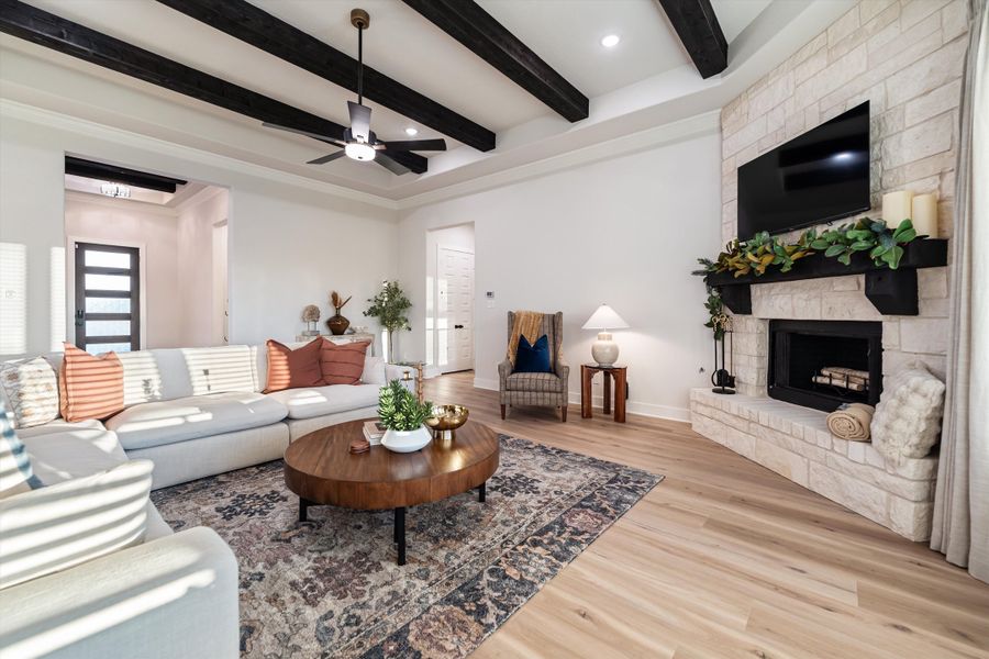 Furnished interior in a model home at Grayson Ridge in Van Alstyne (Image 43).