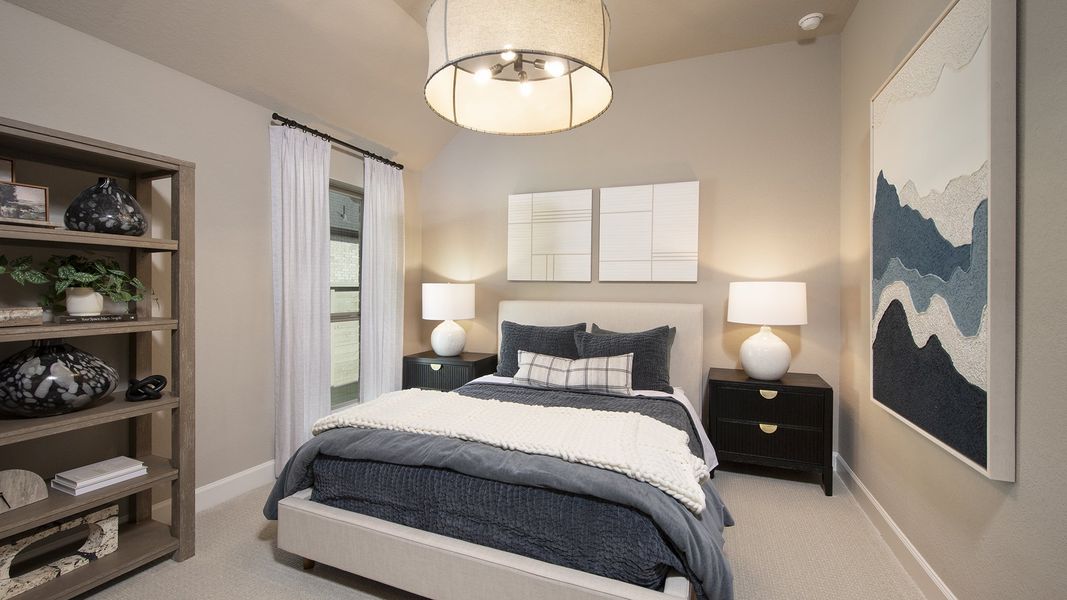 Furnished interior in a model home at Legacy 50' in League City (Image 11).