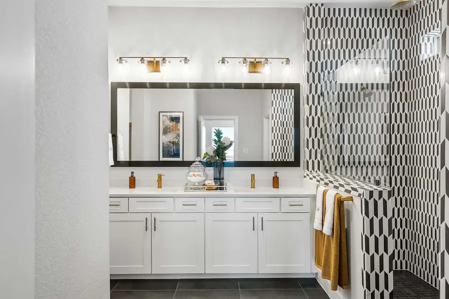 Furnished interior in a model home at Dunham Pointe - Enclave Collection in Cypress (Image 17). Furnished interior in a model home at Dunham Pointe - Enclave Collection in Cypress (Image 17).