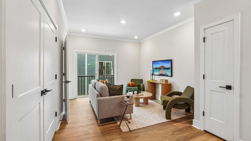 Furnished interior in a model home at Kingman Townhomes in Charlotte (Image 3).