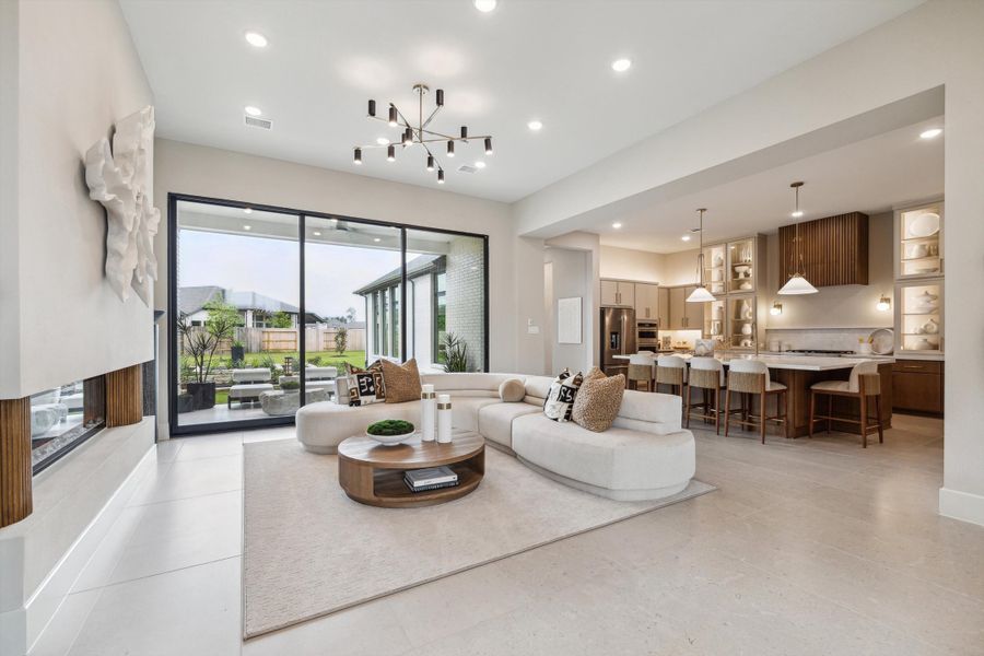 Furnished interior in a model home at ARTAVIA® - 65' Art in Conroe (Image 10).