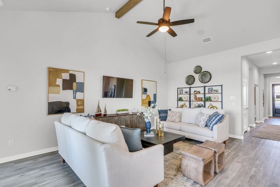 Furnished interior in a model home at Lago Mar  50'  &  55' in Texas City (Image 26).