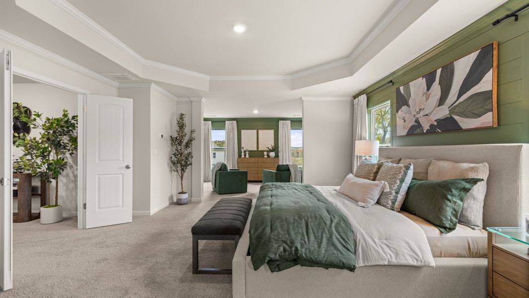 Furnished interior in a model home at Haven Abbey in Cumming (Image 51).