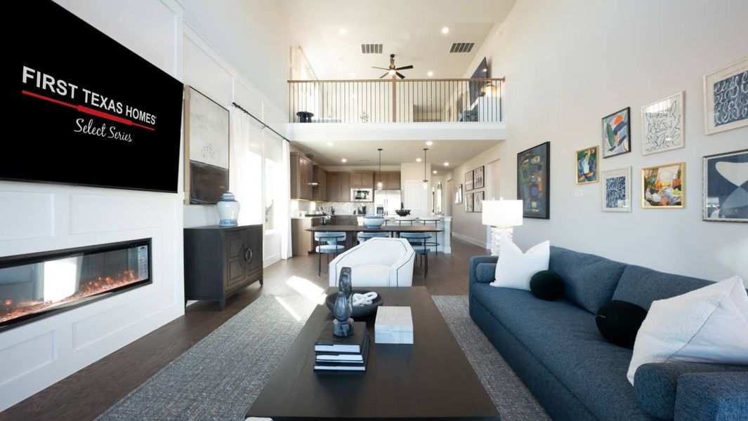 Furnished interior in a model home at Solterra in Mesquite (Image 5).
