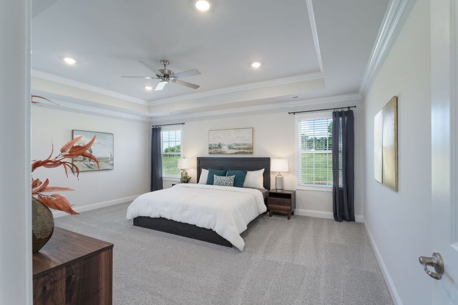 Furnished interior in a model home at McNeely Farms in Mount Ulla (Image 20).