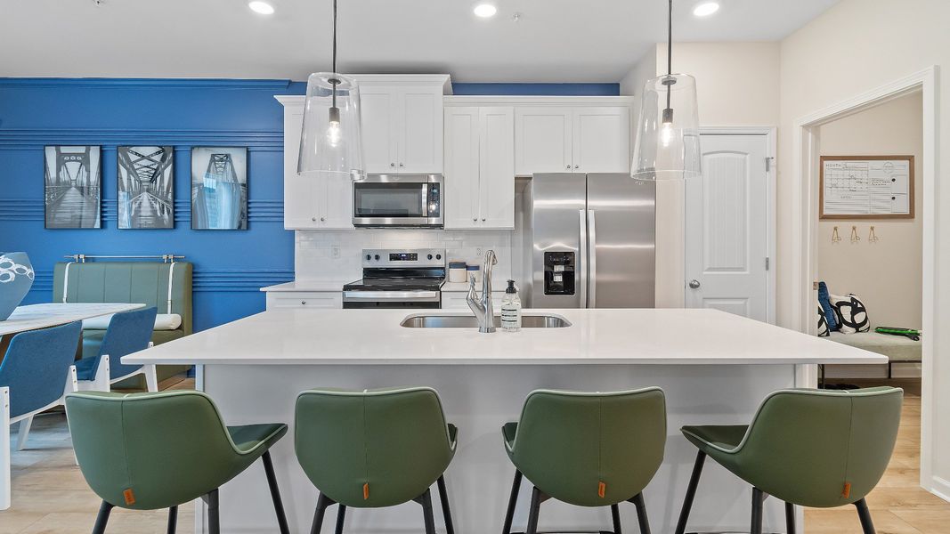 Furnished interior in a model home at McClure Farms Townhomes in Columbia (Image 23).