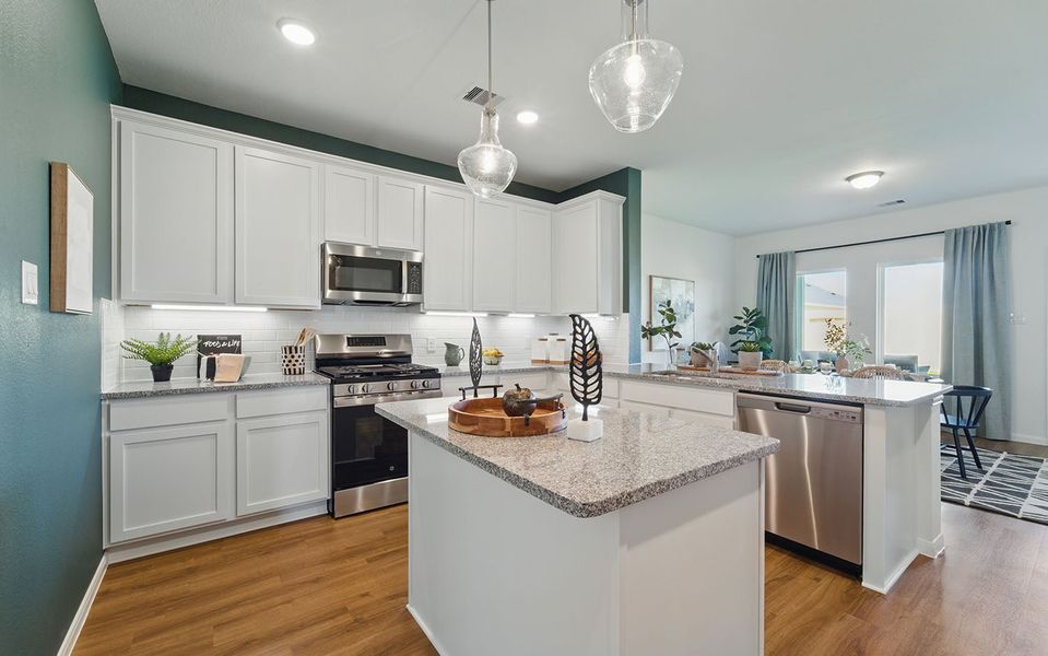 Furnished interior in a model home at Sweetgrass Village in Crosby (Image 24). Furnished interior in a model home at Sweetgrass Village in Crosby (Image 24).