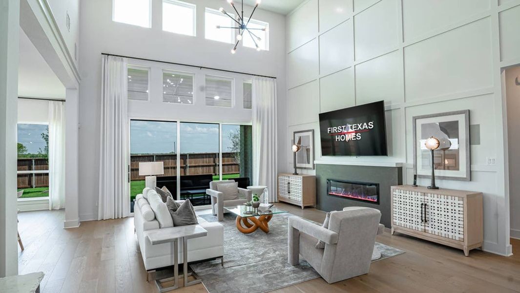 Furnished interior in a model home at Polo Ridge in Forney (Image 8).