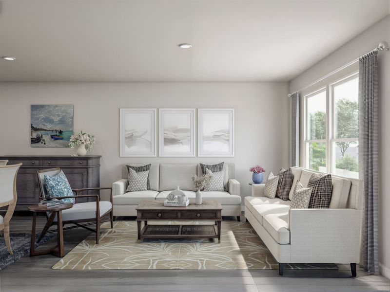 Furnished interior in a model home at Thomas Estates in La Grange (Image 6).