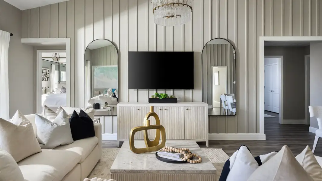 Furnished interior in a model home at Pasadena Landing in Wesley Chapel (Image 7).