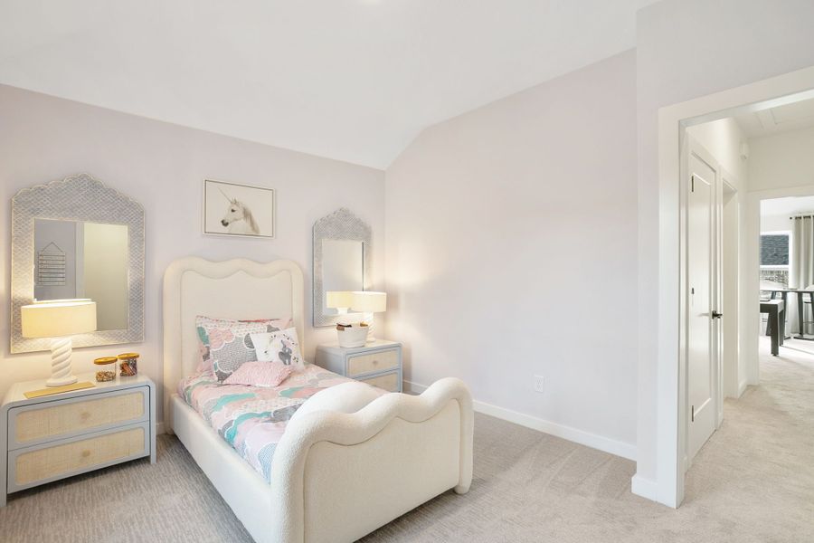 Furnished interior in a model home at Lily Creek at Sutton Fields in Aubrey (Image 72).