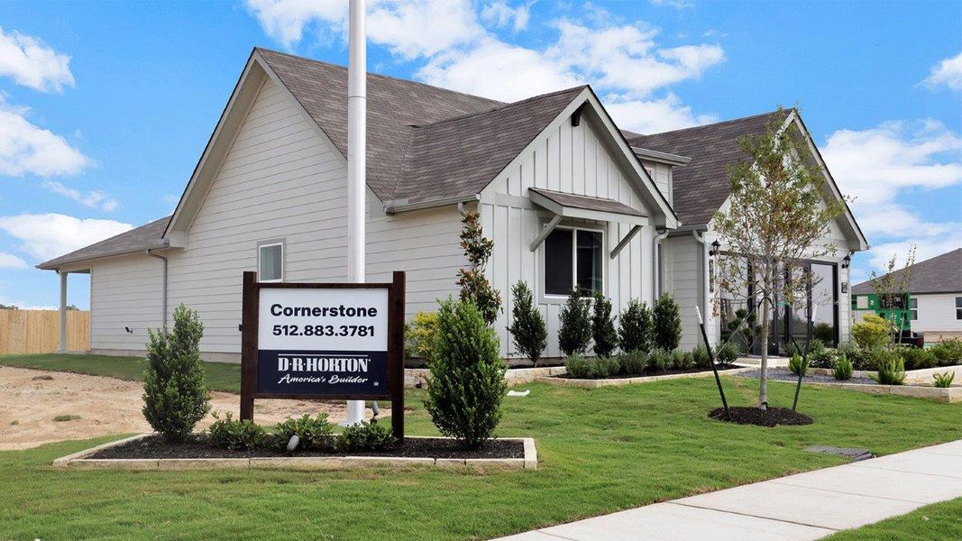 Front exterior of a home in the Cornerstone community, located in Rockdale, TX (Image 10).