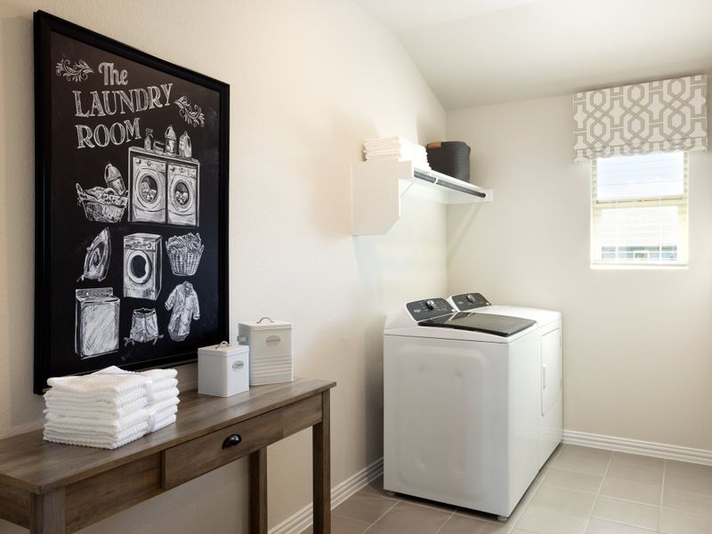 Furnished interior in a model home at River Ridge in Crandall (Image 22).