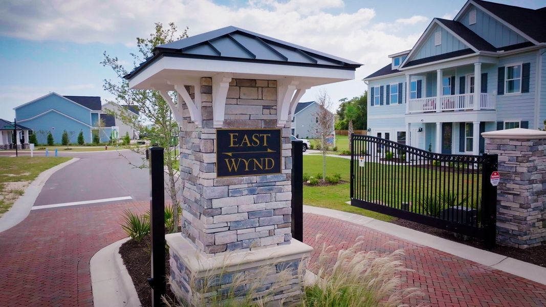 Entrance to the East Wynd community in Hampstead, NC, featuring signage and landscaping (Image 2).