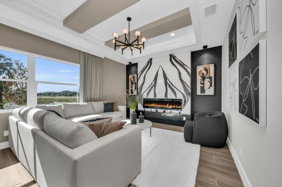 Furnished interior in a model home at Artisan at Watercolor Place in Bradenton (Image 77).