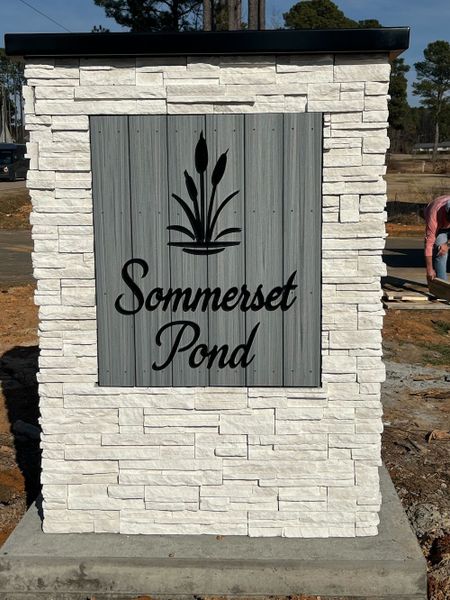 Entrance to the Sommerset Pond community in Wendell, NC, featuring signage and landscaping (Image 4). Entrance to the Sommerset Pond community in Wendell, NC, featuring signage and landscaping (Image 4).