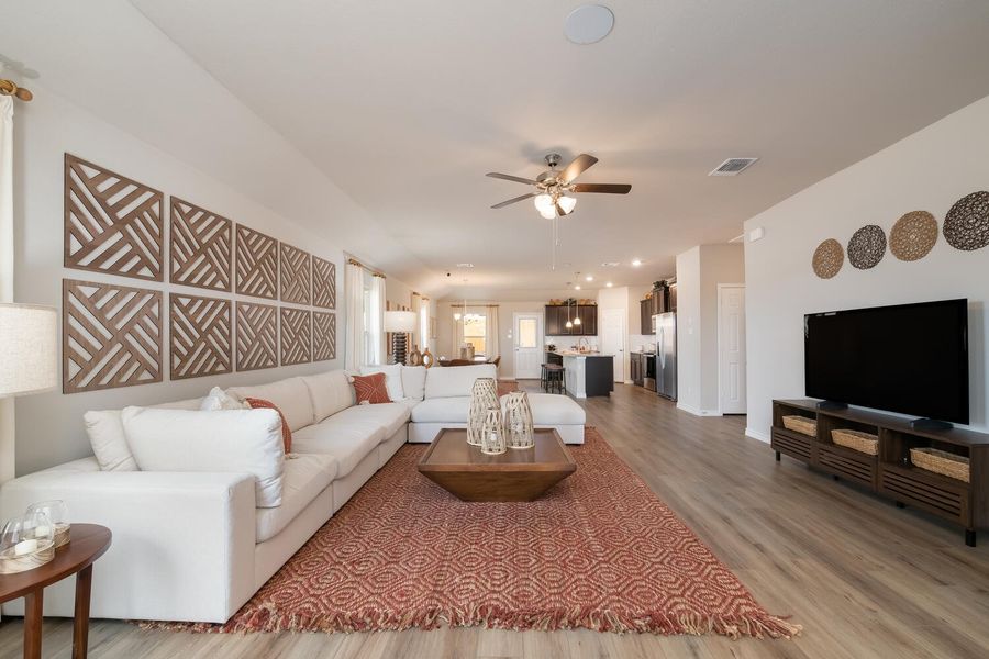 Furnished interior in a model home at Clayton Ranch in Copperas Cove (Image 3). Furnished interior in a model home at Clayton Ranch in Copperas Cove (Image 3).