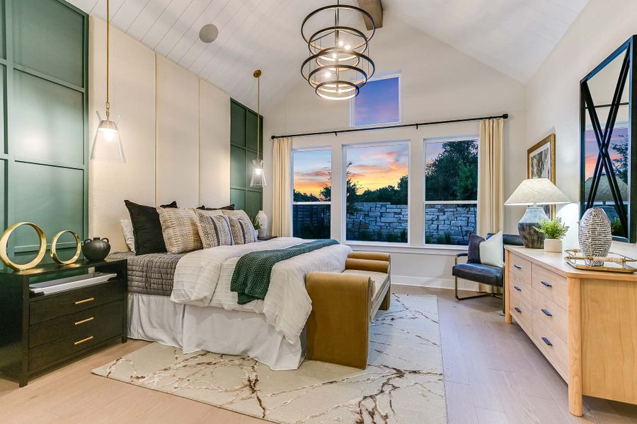 Furnished interior in a model home at Wolf Ranch – West Bend in Georgetown (Image 9).