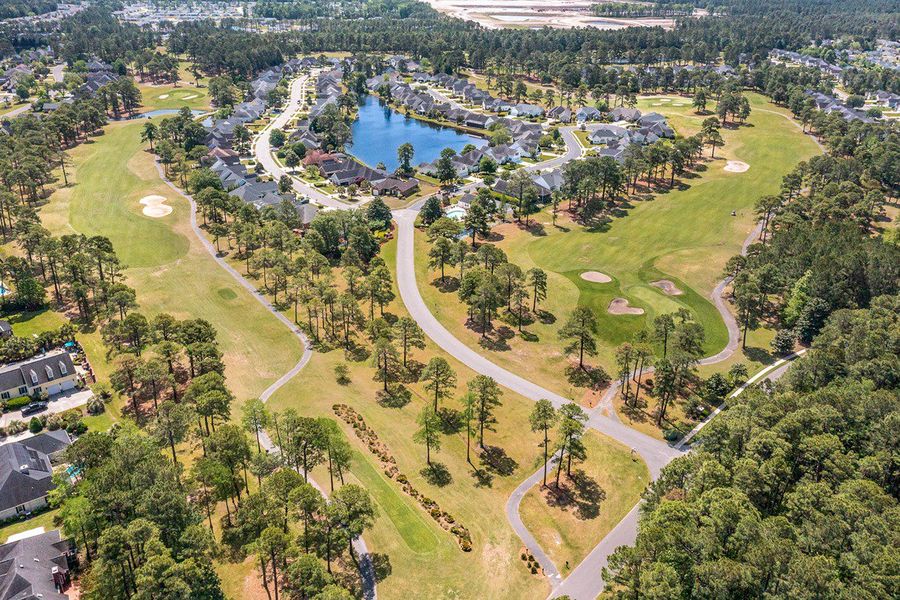 Aerial view of the Ridgefield community in Conway, SC, showing layout and nearby surroundings (Image 16).