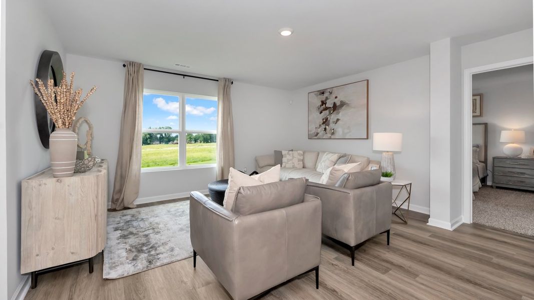 Furnished interior in a model home at Bailey Park in Fayetteville (Image 25).