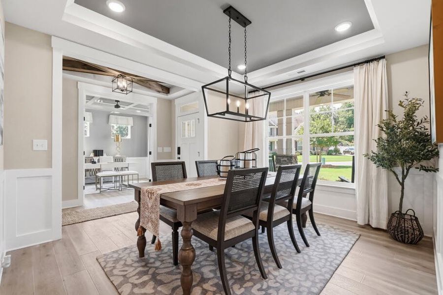 Furnished interior in a model home at Rock Creek in Denver (Image 34).
