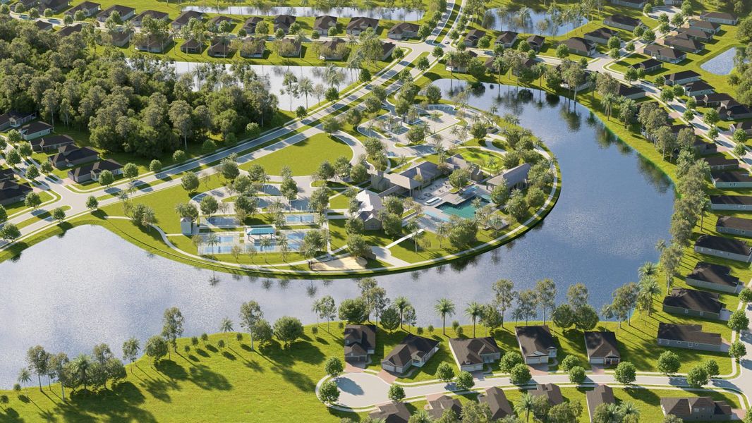 Aerial view of the Boca Royale Golf & Country Club at Wellen Park community in Englewood, FL, showing layout and nearby surroundings (Image 12).