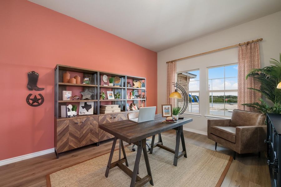 Furnished interior in a model home at Clayton Ranch in Copperas Cove (Image 7). Furnished interior in a model home at Clayton Ranch in Copperas Cove (Image 7).