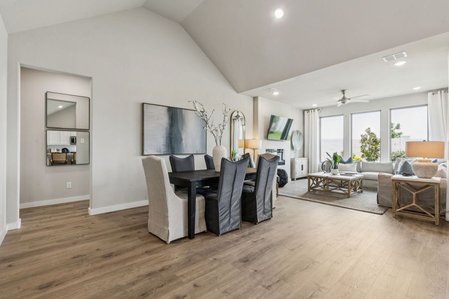REPRESENTATIVE PHOTO – Dining Room in a Lakehaven Wimbledon model home in Farmersville TX by Trophy Signature Homes