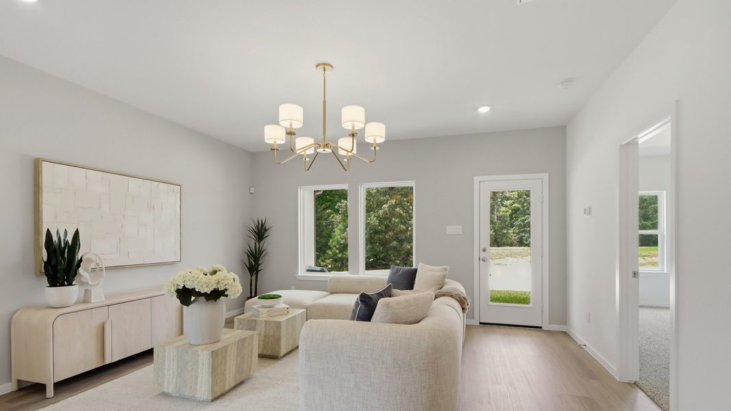 Furnished interior in a model home at East Williams Cove in Conroe (Image 8). Furnished interior in a model home at East Williams Cove in Conroe (Image 8).
