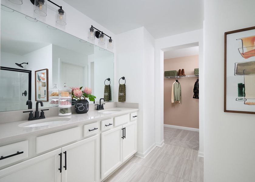 Furnished interior in a model home at Nexus Townhomes in Gallatin (Image 11).
