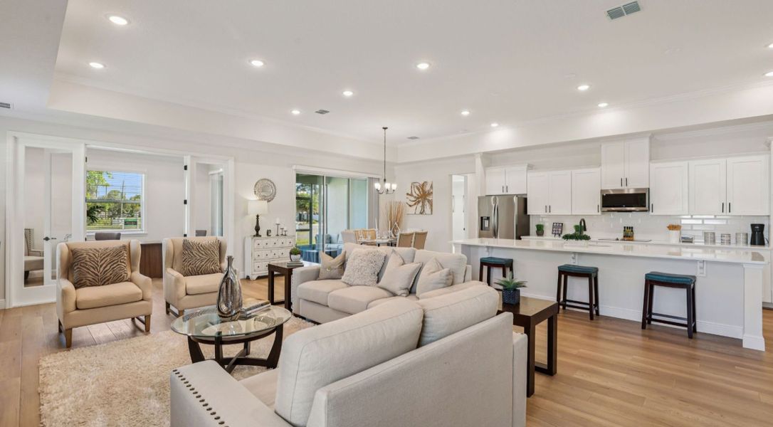 Furnished interior in a model home at Malabar Springs in Palm Bay (Image 5). Furnished interior in a model home at Malabar Springs in Palm Bay (Image 5).