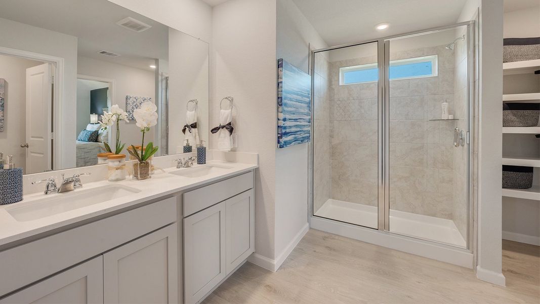 Furnished interior in a model home at Liberty Village in Brenham (Image 18).