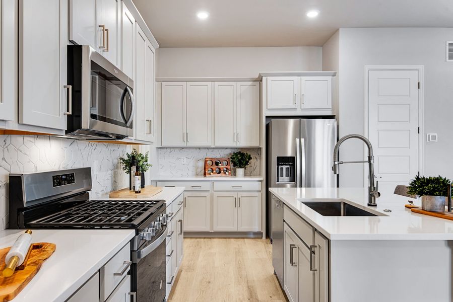 Furnished interior in a model home at Westside Crossing Paired Homes in Berthoud (Image 5).