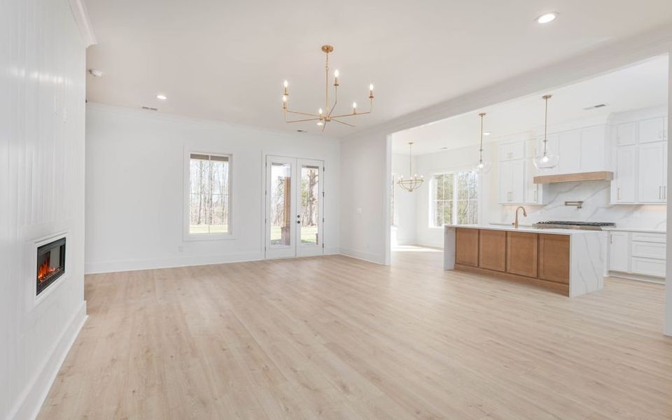 Furnished interior in a model home at Barnhill in Primm Springs (Image 3).