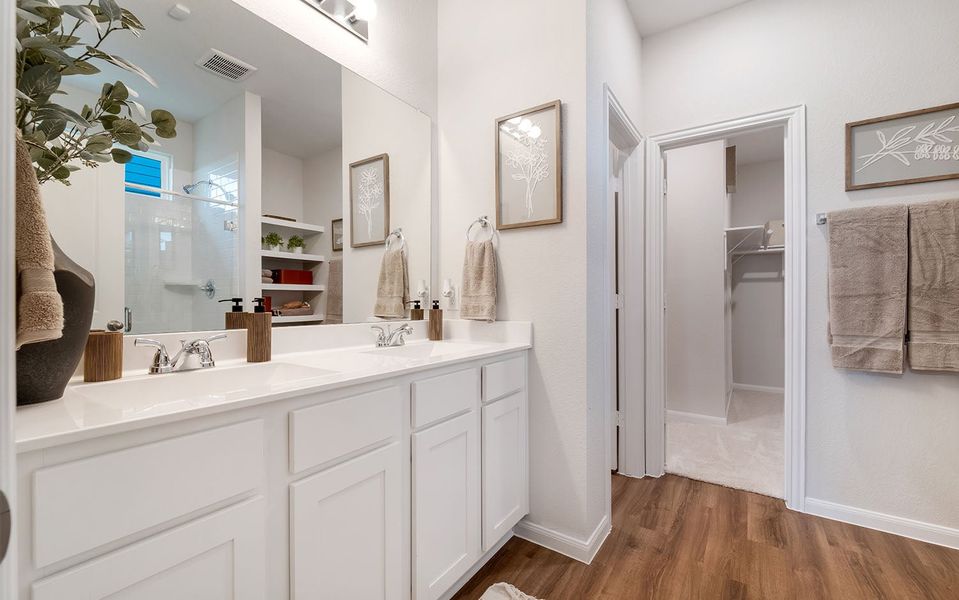 Furnished interior in a model home at The Canopies in Splendora (Image 25). Furnished interior in a model home at The Canopies in Splendora (Image 25).