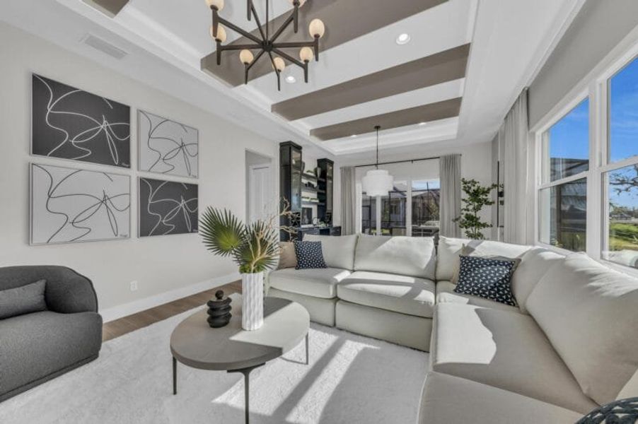 Furnished interior in a model home at River Preserve Estates in Parrish (Image 101). Furnished interior in a model home at River Preserve Estates in Parrish (Image 101).