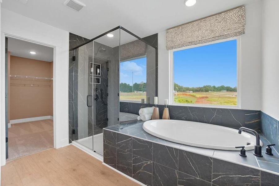 Furnished interior in a model home at Arbor West in Dawsonville (Image 31).