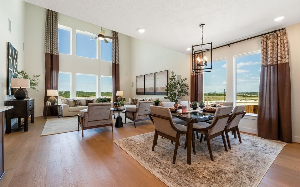 Furnished interior in a model home at The Woodlands at Medina Hills in Mico (Image 5). Furnished interior in a model home at The Woodlands at Medina Hills in Mico (Image 5).