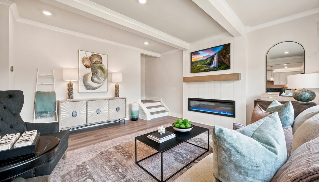 Furnished interior in a model home at Greenefield in Cartersville (Image 23).