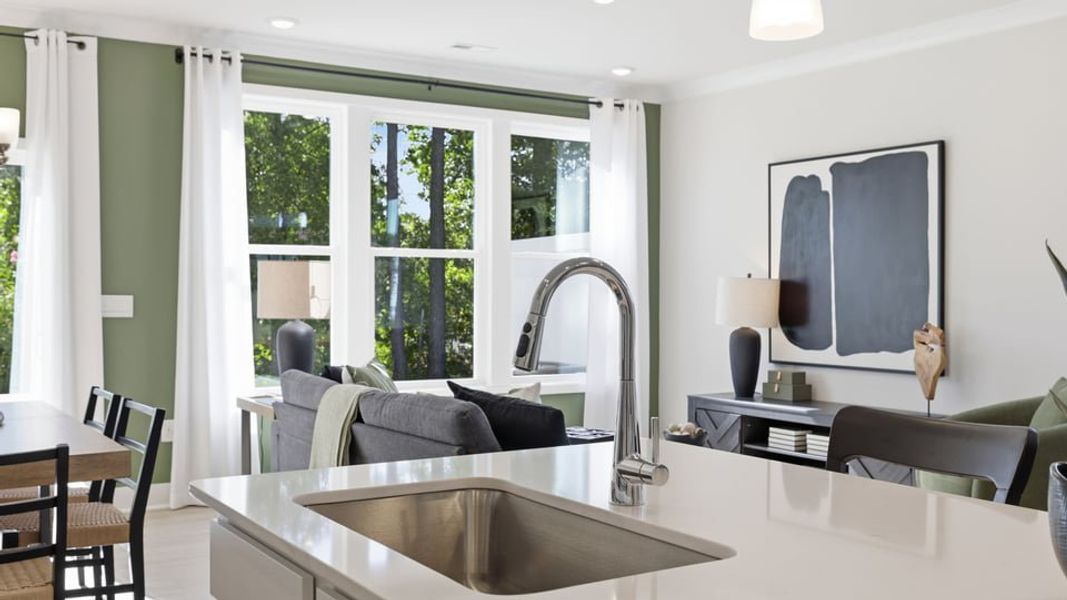 Furnished interior in a model home at Ken's Crossing in Moore (Image 17).