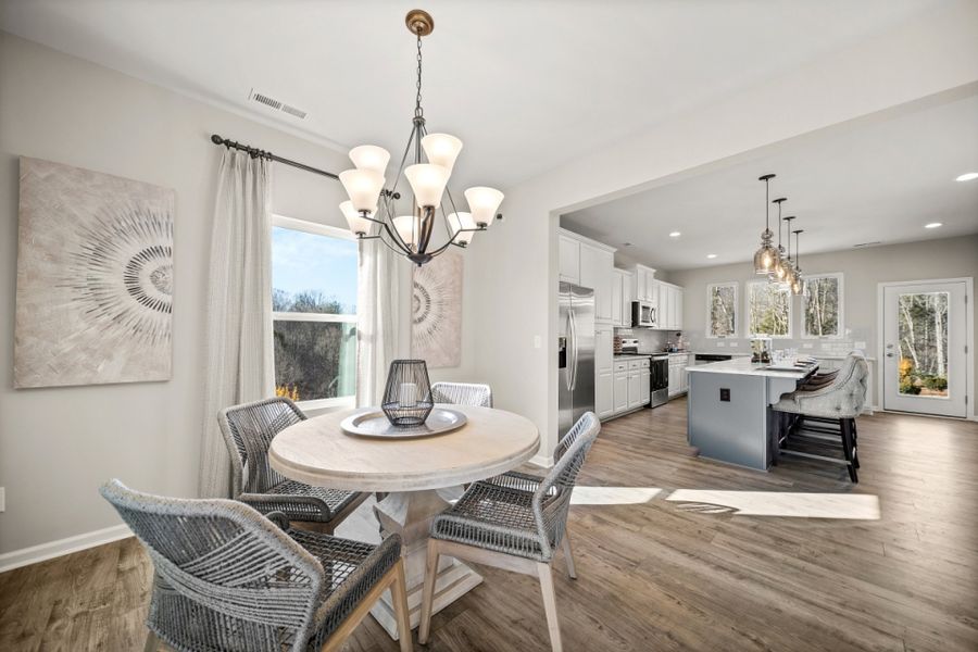 Furnished interior in a model home at Haven at Rocky River in Concord (Image 5).