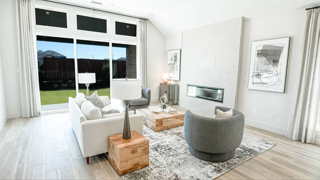Furnished interior in a model home at Edgewood Creek in Celina (Image 17).