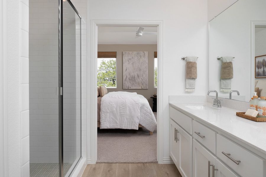 Furnished interior in a model home at Brookshire at Legacy Hills-60s in Celina (Image 10).