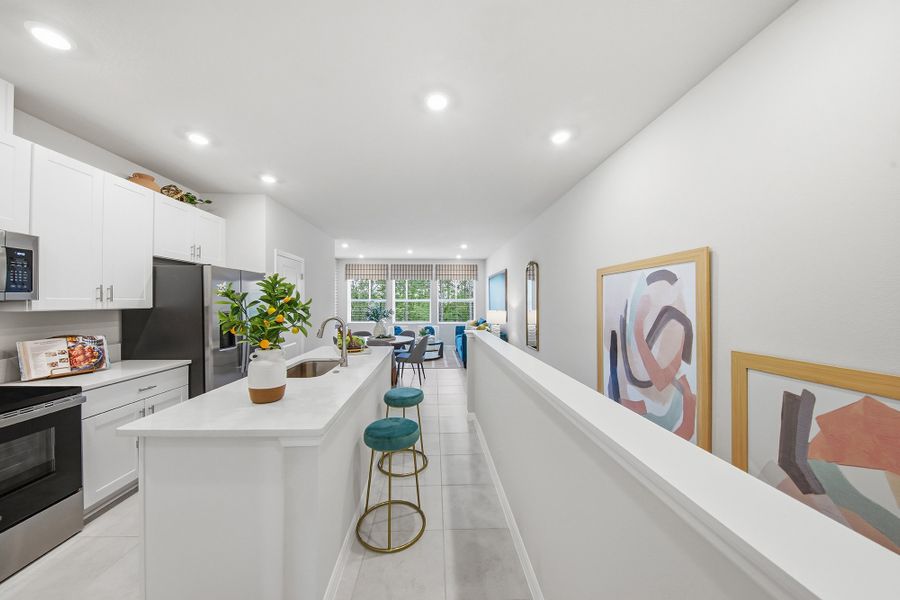 Furnished interior in a model home at Preserve at The Cays – The Driftwood Series in Daytona Beach (Image 6).